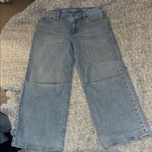 J. Crew Women's Denim Wide Leg Jeans in Light Blue
